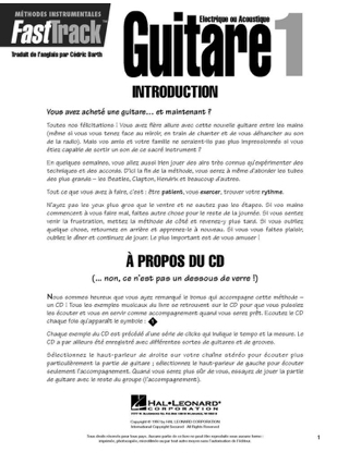 Fast Track Guitare 1 - Edition française - Neely B. / Meisneir G.
